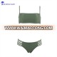 Wholesale factory direct bikinis woman swimwear 2019 bandeau bikini green swimwear+