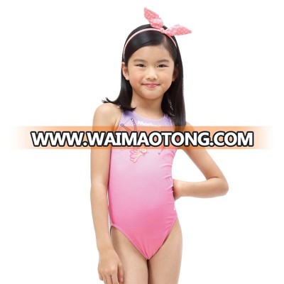 Hot summer one piece swimsuit girls swimwear lovely kids racing suit