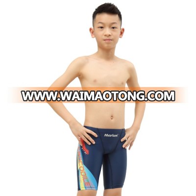 Kid polyester and spandex swim jammers