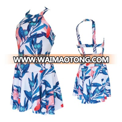 Top quality OEM custom swimsuit  best sale one piece swimdress for lady