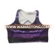 Popular hot sale sublimated women yoga tank top, Purple color yoga clothes custom made sports bra