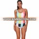 Drop Ship Sassy Removable Padding Colorblock One Piece Swimsuit